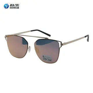 Top Quality Fashionable Special Shape UV400 Polarized Mirror Metal Sunglasses